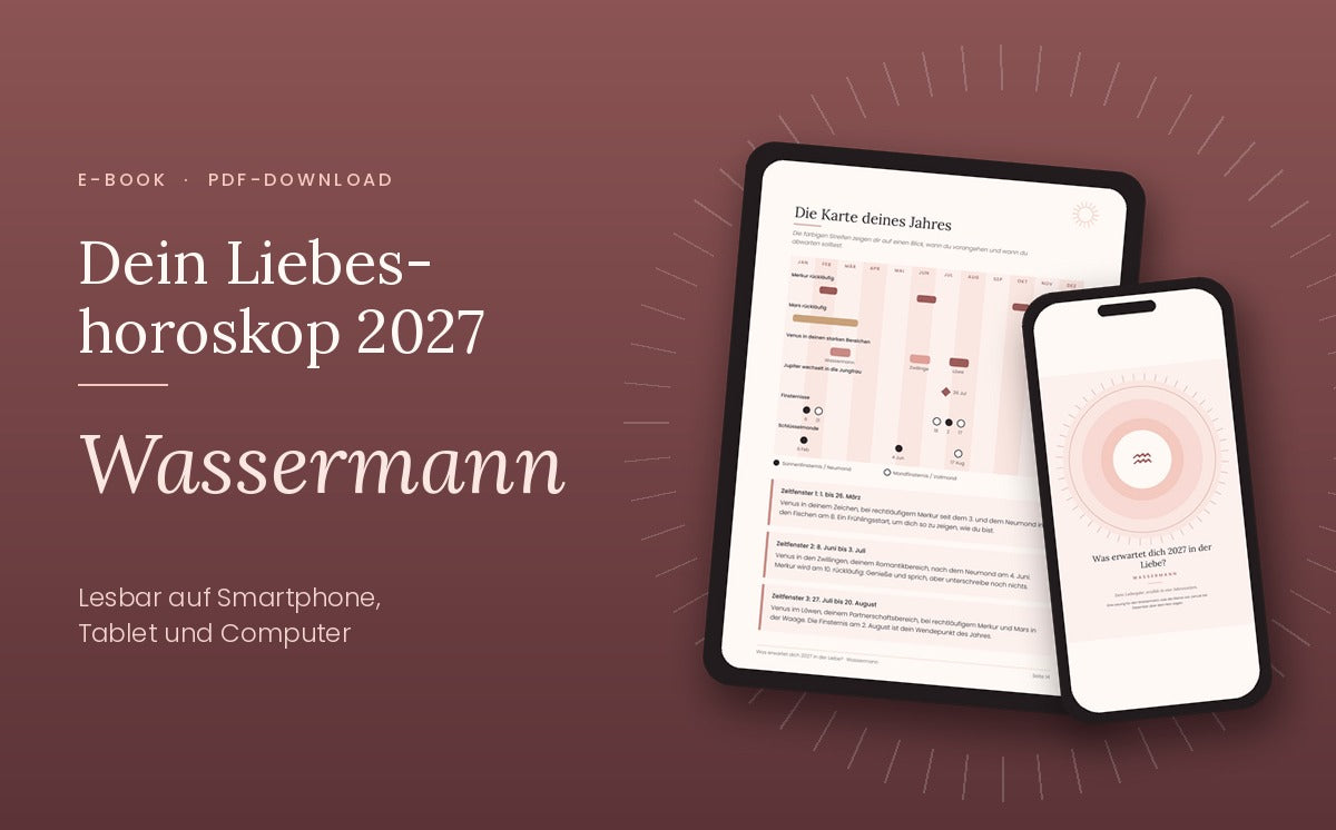 E-Book „Dein Liebeshoroskop 2027: Wassermann“