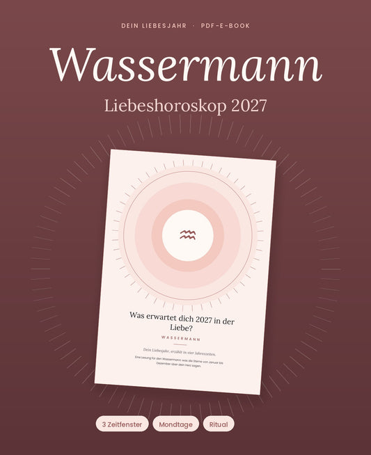 E-Book „Dein Liebeshoroskop 2027: Wassermann“