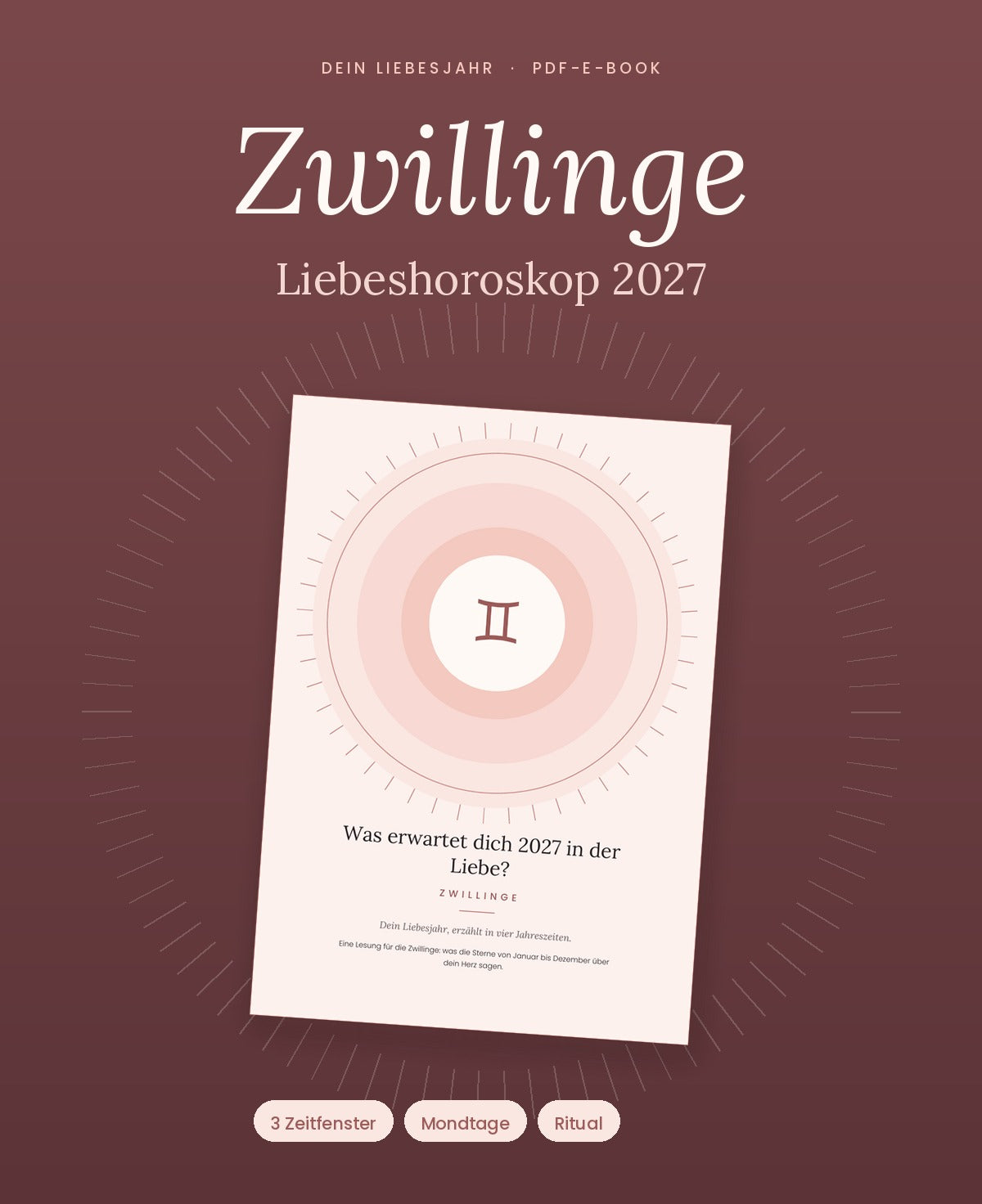 E-Book „Dein Liebeshoroskop 2027: Zwillinge“